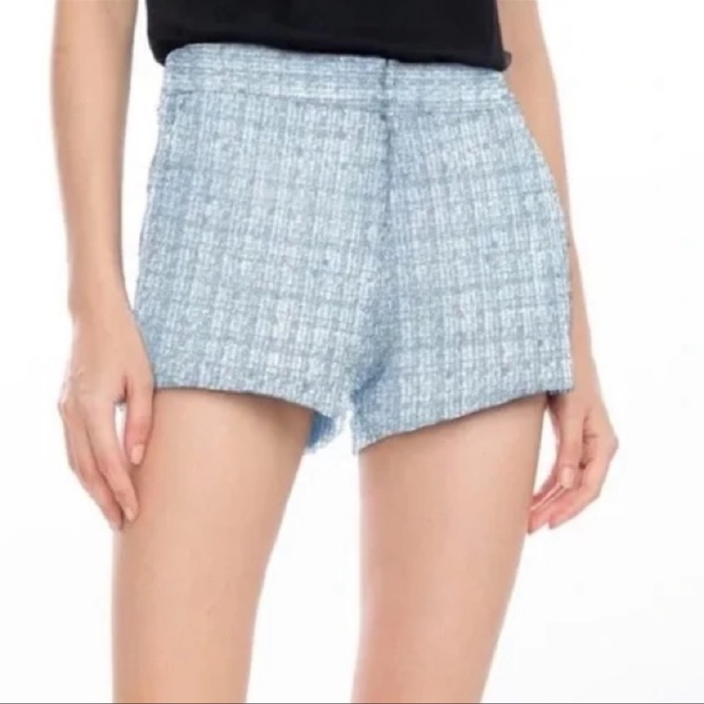 🆕 Generation Love Faye Tweed Knit Shorts Light Blue Multi With Pockets - Picture 13 of 13